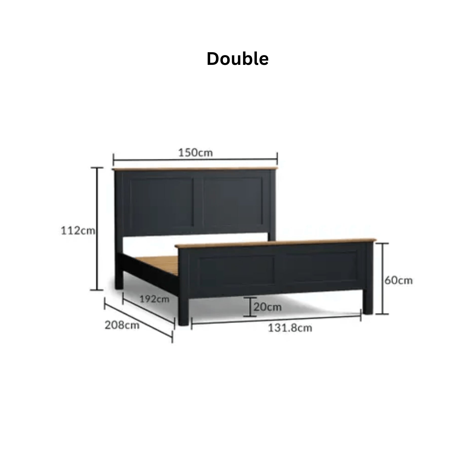 Ashbourne Navy Two Tone Bed - Preston Luxury Furniture
