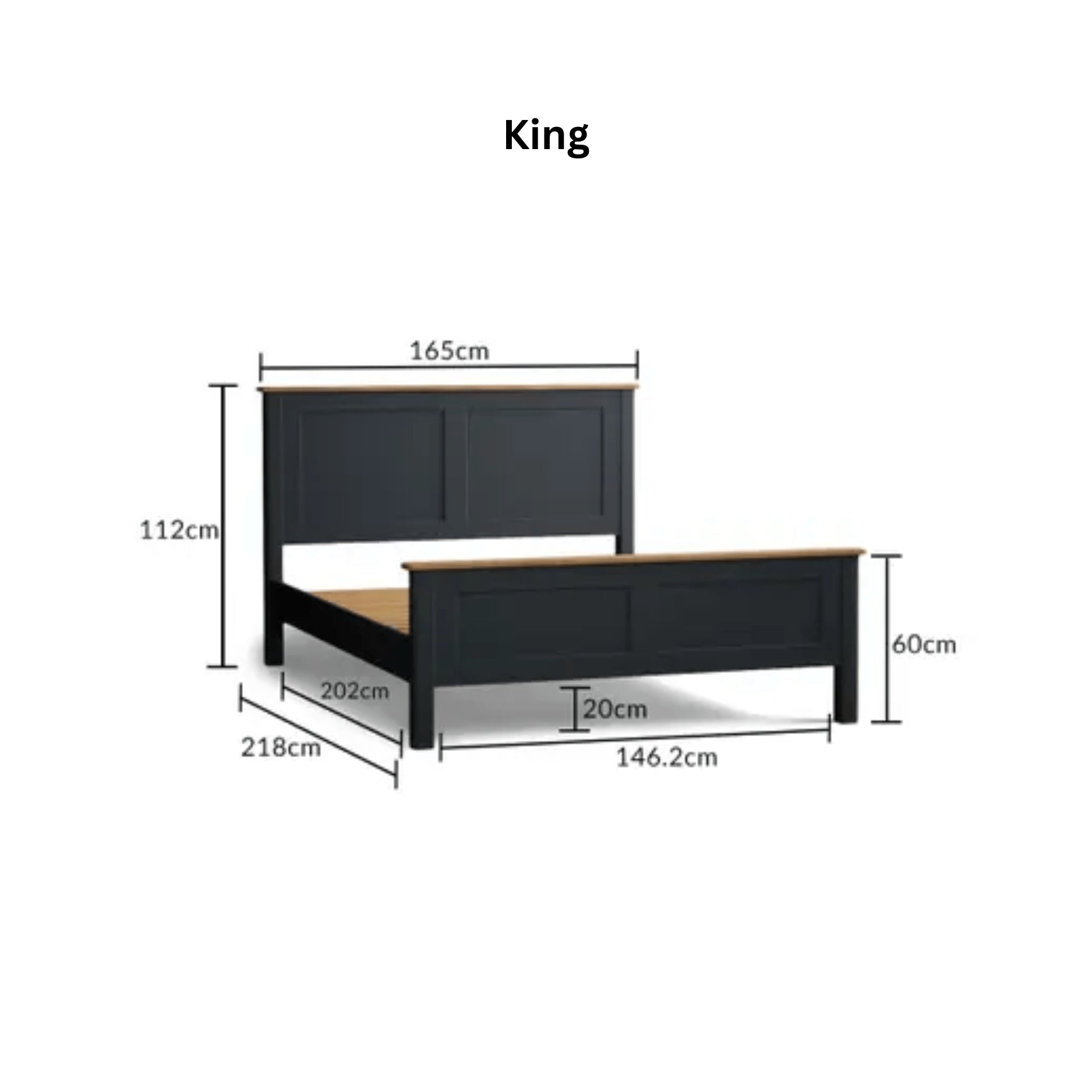 Ashbourne Navy Two Tone Bed - Preston Luxury Furniture
