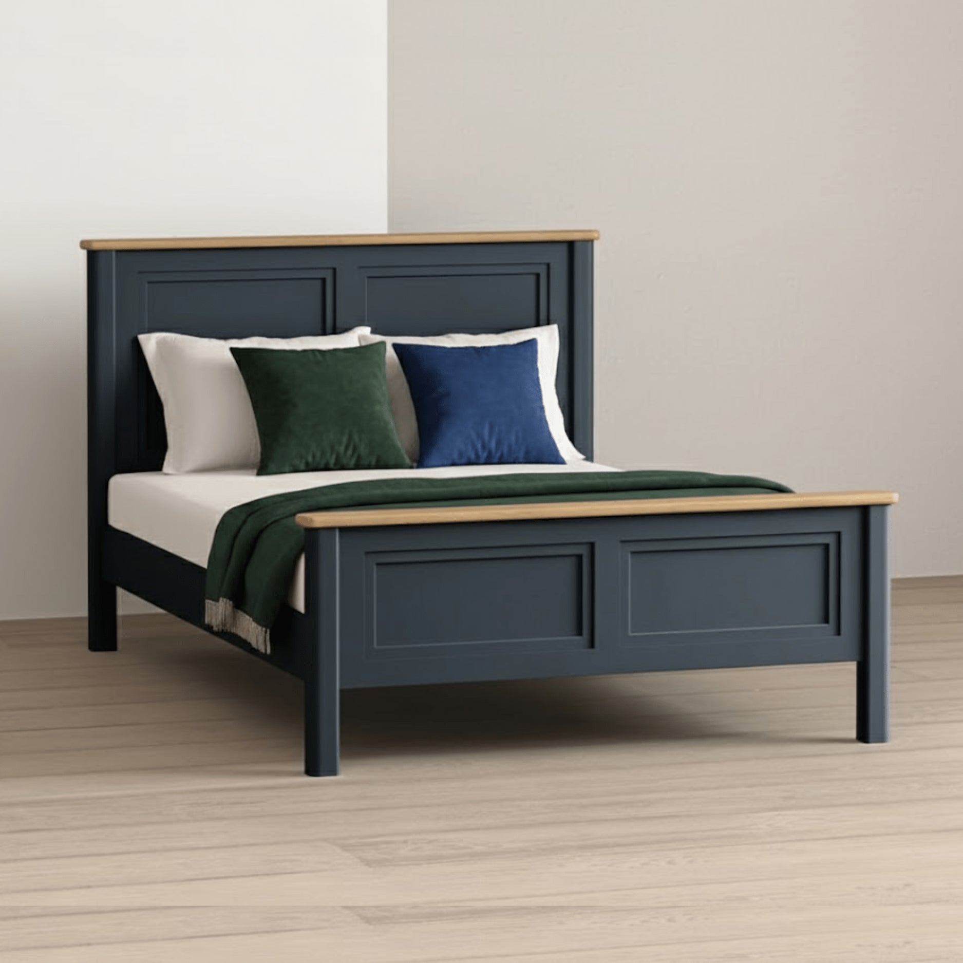Ashbourne Navy Two Tone Bed - Preston Luxury Furniture