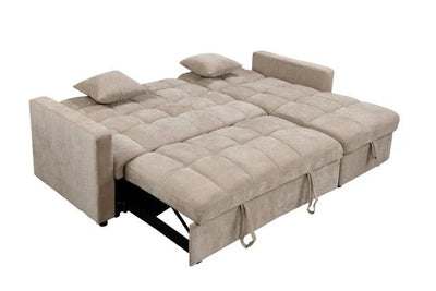 Carson Fabric Corner Sofa Bed with Storage – Modern Pull-Out Design - Preston Luxury Furniture -