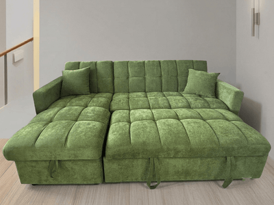 Carson Fabric Corner Sofa Bed with Storage – Modern Pull-Out Design - Preston Luxury Furniture -
