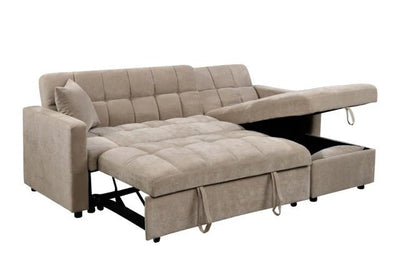 Carson Fabric Corner Sofa Bed with Storage – Modern Pull-Out Design - Preston Luxury Furniture -