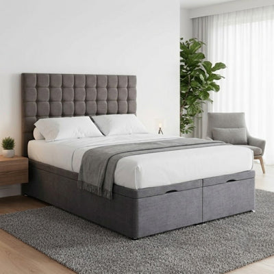 Chester Grey Ottoman Storage Bed - Preston Luxury Furniture