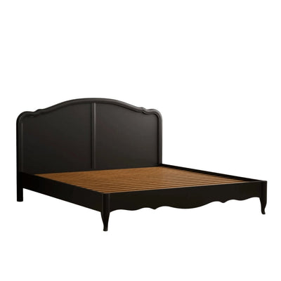 Classic Dark Oak Black Painted French Country Bed - Preston Luxury Furniture - bed