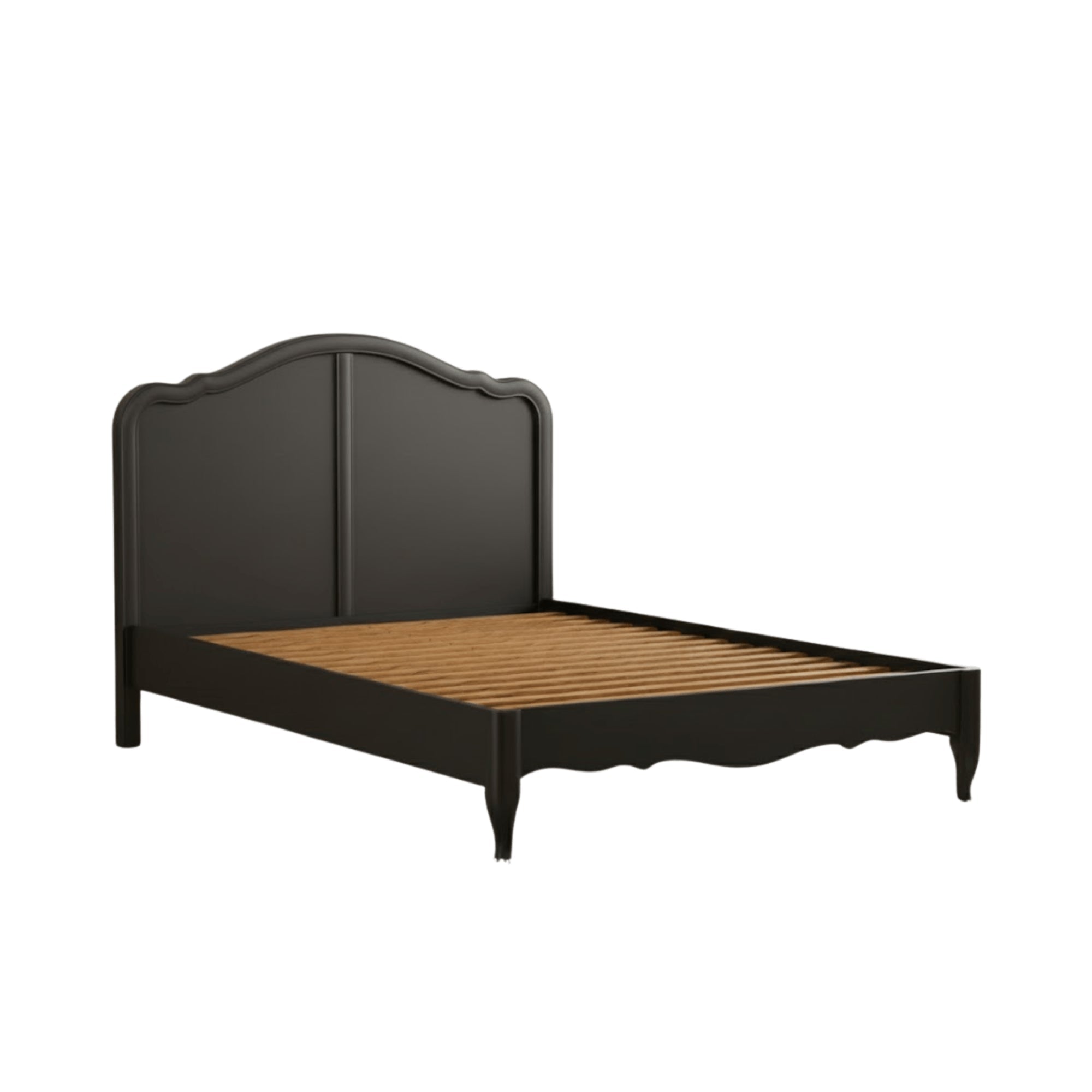 Classic Dark Oak Black Painted French Country Bed - Preston Luxury Furniture - bed