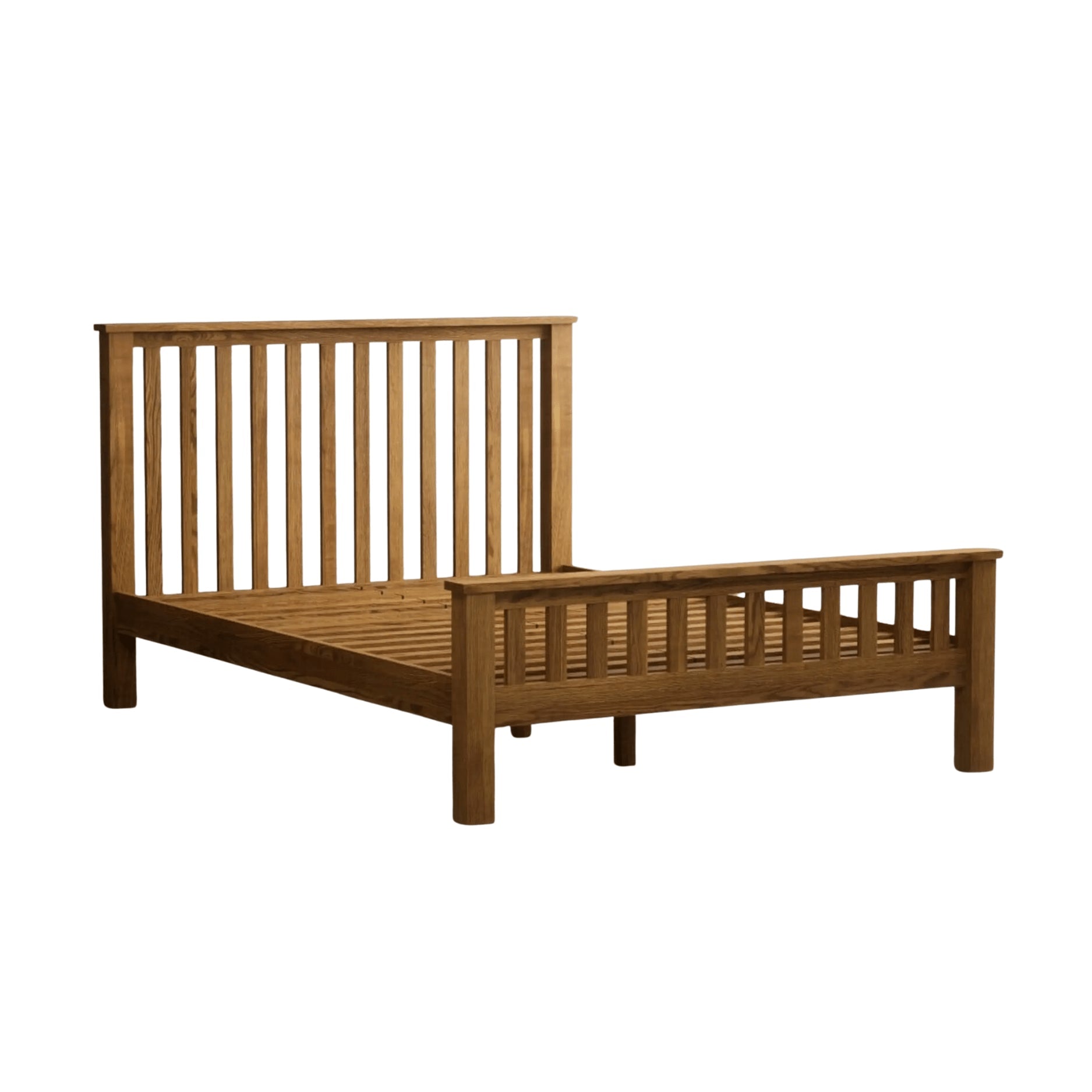 Harrogate Rustic Solid Oak Bed - Preston Luxury Furniture - Wooden Beds