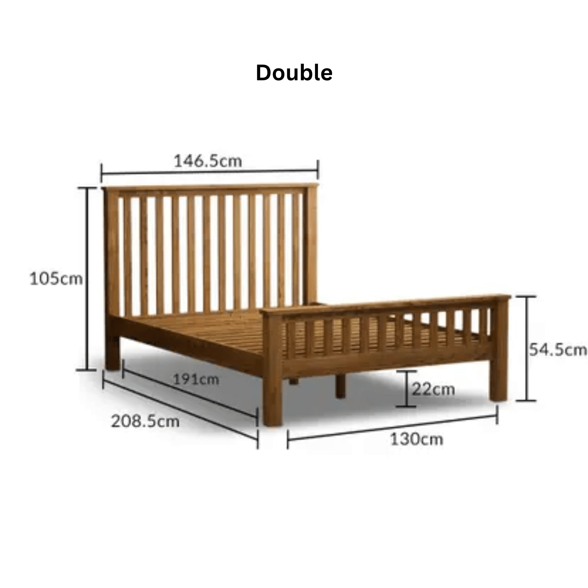 Harrogate Rustic Solid Oak Bed - Preston Luxury Furniture - Wooden Beds