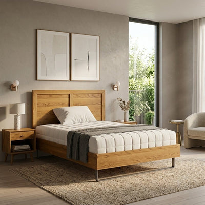 Rowan Modern Oak Bed Frame - Preston Luxury Furniture