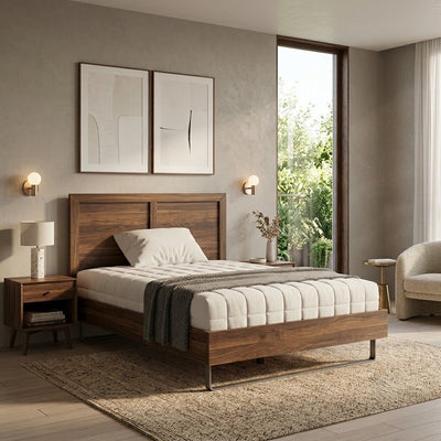 Solid Walnut Bed – Preston Luxury Furniture