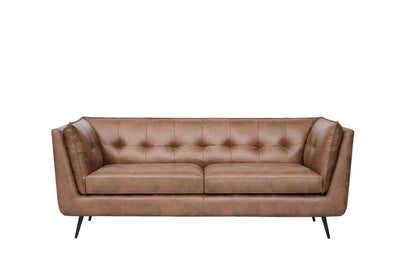 The Melbourne Suite - Brown Faux Leather Available as a 1, 2, or 3-seater - Preston Luxury Furniture