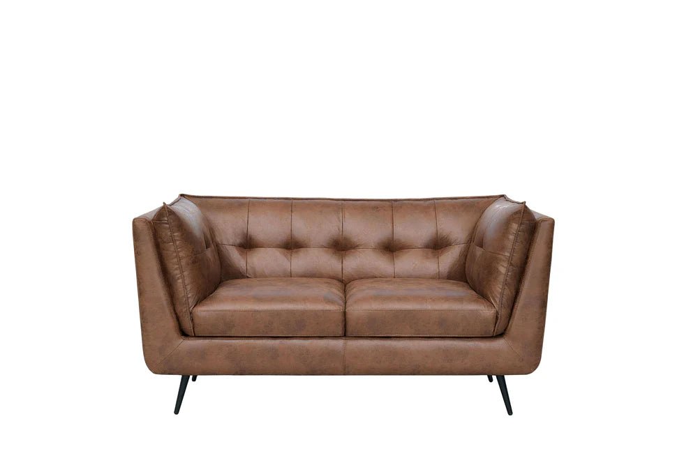 The Melbourne Suite - Brown Faux Leather Available as a 1, 2, or 3-seater - Preston Luxury Furniture
