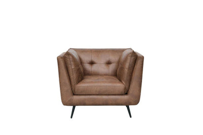 The Melbourne Suite - Brown Faux Leather Available as a 1, 2, or 3-seater - Preston Luxury Furniture