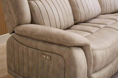 The Stanley Electric Recliner Corner Sofa with Built in Cup Holders - Preston Luxury Furniture-