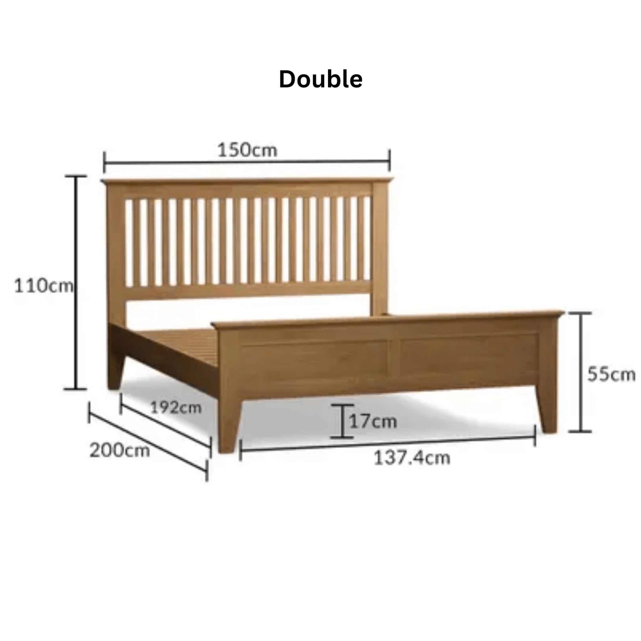 Tilt Solid Oak Bed - Preston Luxury Furniture