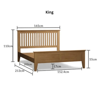 Tilt Solid Oak Bed - Preston Luxury Furniture
